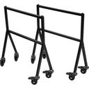 Modulite Black Table Leg 2 Piece Set with 4-3 inch Wheels