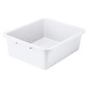 Winco White Heavy Duty Dish Box, 7 inch -- 6 per case.