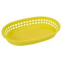 Winco Yellow Oval Platter Basket, 10 3/4 x 7 1/4 x 1 1/2 inch -- 3 per case.