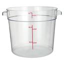 Winco Clear Polycarbonate Round Storage Container, 6 Quart -- 12 per case.