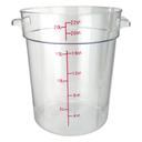 Winco Clear Polycarbonate Round Storage Container, 22 Quart -- 6 per case.