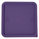 Winco Polyethylene Purple Cover for Square Storage Containers -- 6 per case.
