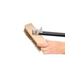 Napolitani Brass Bristles on Wooden Head Rotating Oven Brush 35 inch