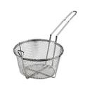 Heavy Nickel-Plated Round Medium Mesh Wire Fry Basket 9.5 inch