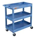 Luxor Blue Three 32 x 18 inch Tub Shelves Cart