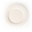 White Porcelain Dinner Plate with Wide Rim