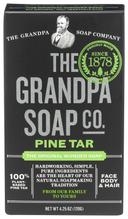 The Grandpa Soap Co Original Pine Tar Face Body and Hair Soap, 4.25 Ounce