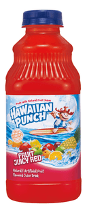 Motts Hawaiian Punch Red Fruit Juice, 32 Ounce -- 12 per case.