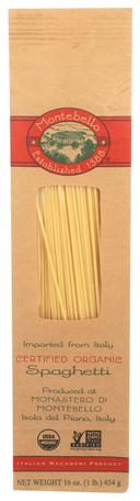 Montebello Organic Semolina Spaghetti Pasta, 1 Pound -- 12 per case