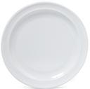 GET Enterprises SuperMel Melamine White Round Plate, 9 inch -- 24 per case