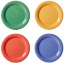 GET Enterprises Diamond Mardi Gras Melamine Assorted Colors Narrow Rim Plate, 6.5 inch -- 48 per case
