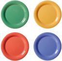 GET Enterprises Diamond Mardi Gras Melamine Assorted Colors Narrow Rim Plate, 7.25 inch -- 48 per case