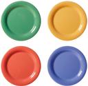 GET Enterprises Diamond Mardi Gras Melamine Assorted Colors Narrow Rim Plate, 9 inch -- 24 per case