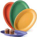 GET Enterprises Diamond Mardi Gras Melamine Assorted Colors Oval Platter -- 24 per case