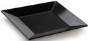 GET Enterprises Siciliano Melamine Black Square Plate, 8 inch -- 12 per case