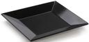 GET Enterprises Siciliano Melamine Black Square Plate, 10 inch -- 12 per case