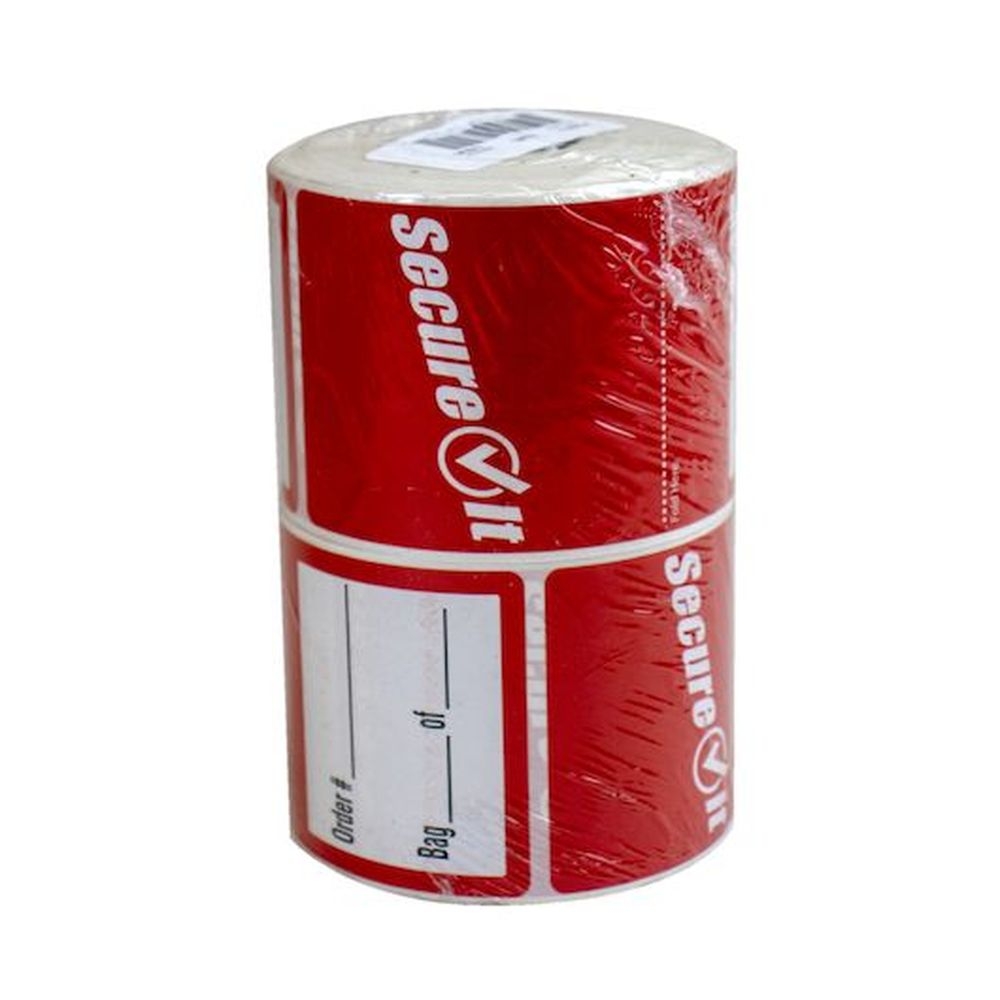 Ncco Red Permanent Secure It Label Roll, 2.5 X 6 Inch -- 2 Per Case