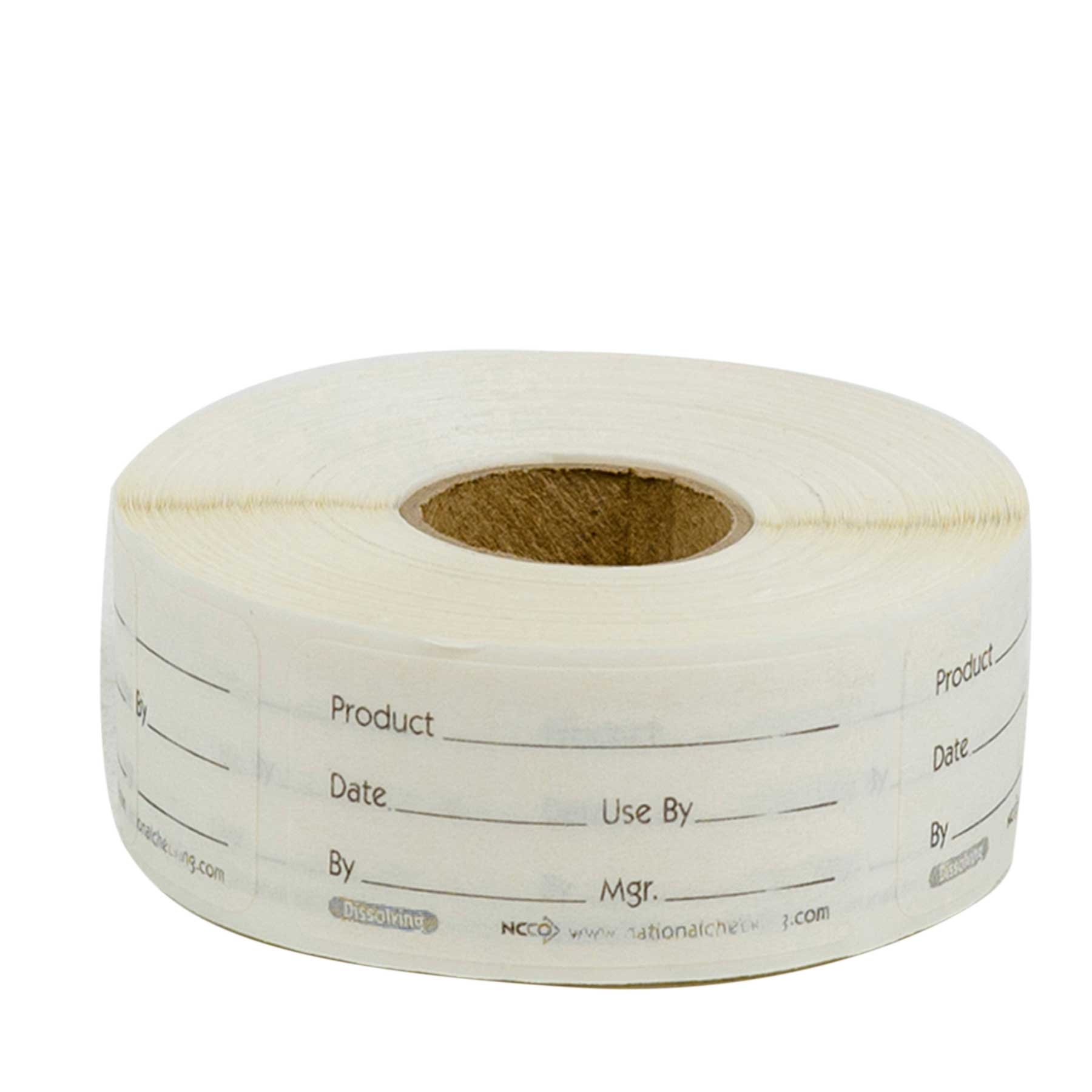 National Checking Company Dateit Product Dissolvable Label, 1 x 2 inch -- 500 per case.