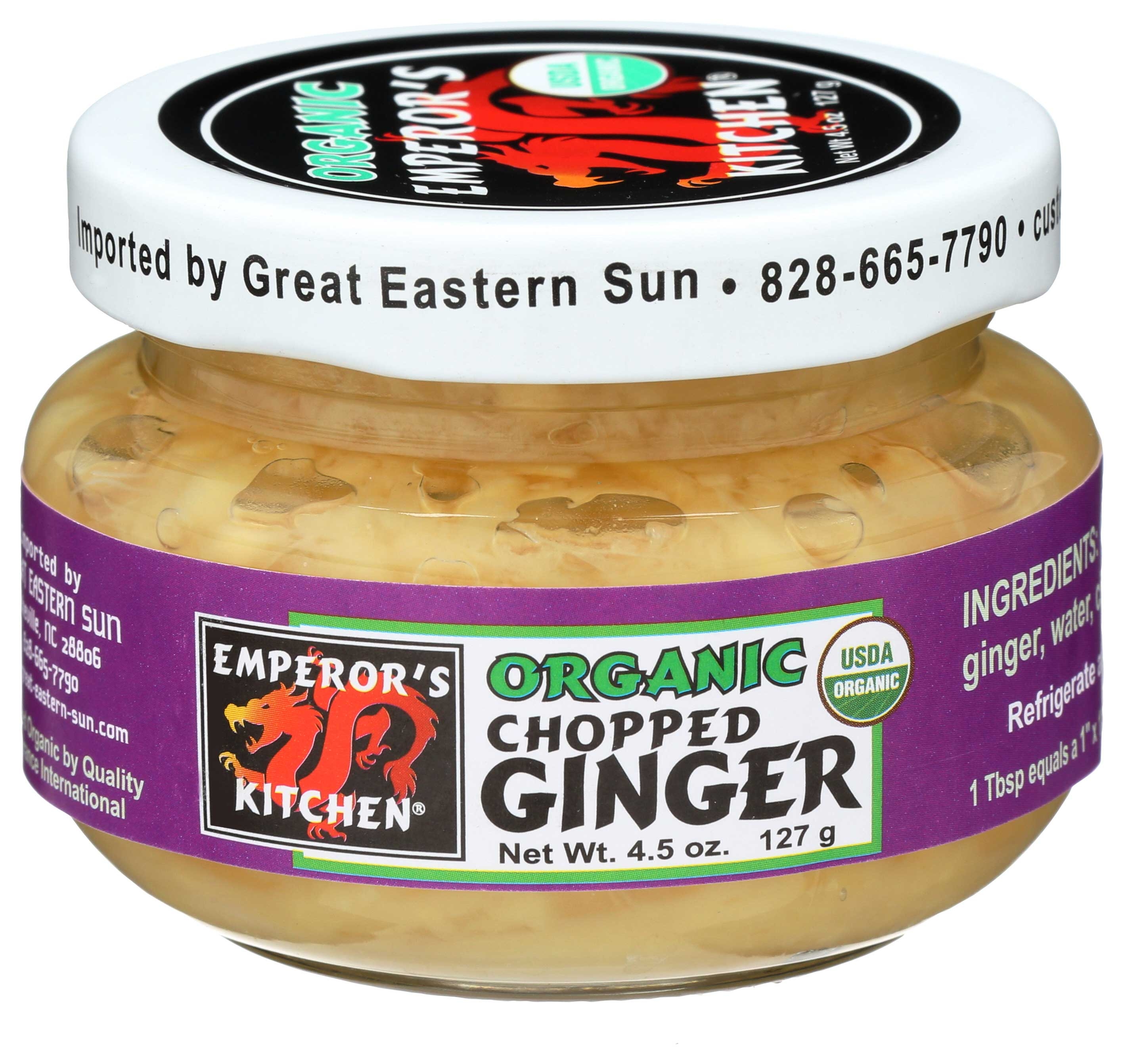Emperors Kitchen Organic Chopped Ginger, 4.5 Ounce -- 12 per case.
