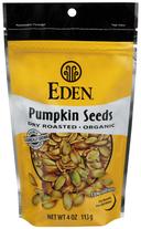 Eden Foods Organic Dry Roasted and Salted Pumpkin Seed, 4 Ounce -- 15 per case.