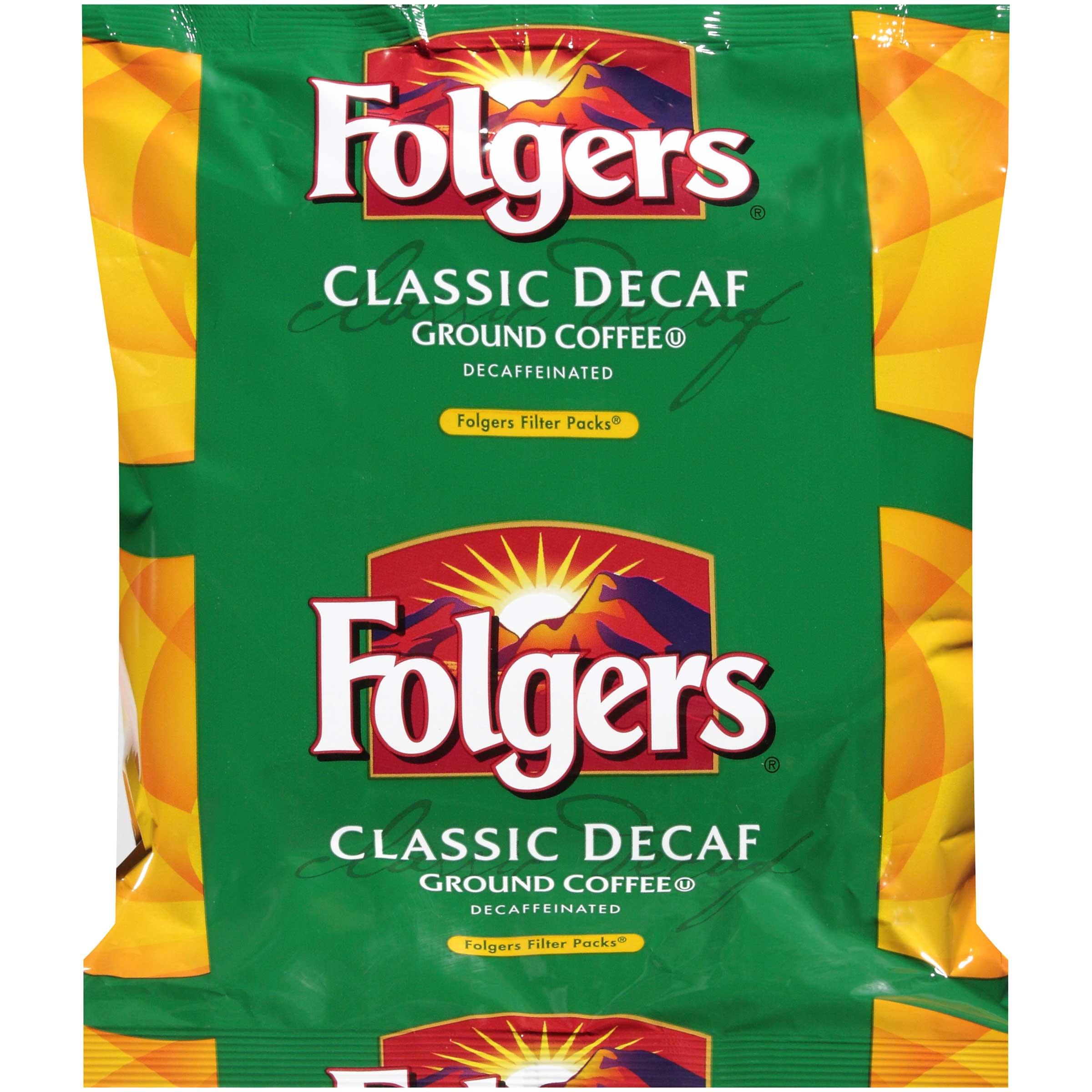 Folgers Classic Decaf Ground Coffee - 1.05 oz. filter pack, 80 packs per case