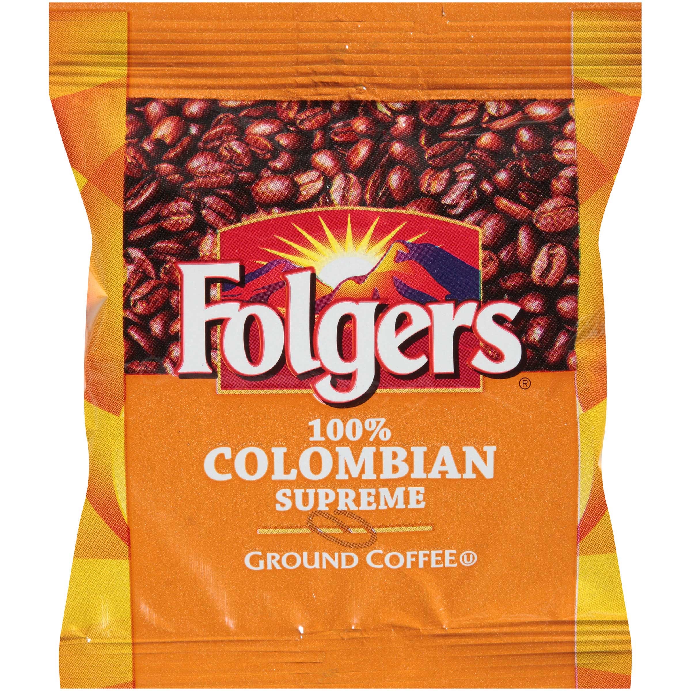 Folgers Caffeine Colombian Ground Coffee, 1.75 Ounce -- 100 per case.