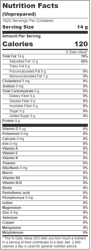 Louana Premium White Coconut Popping Oil, 50 Pound