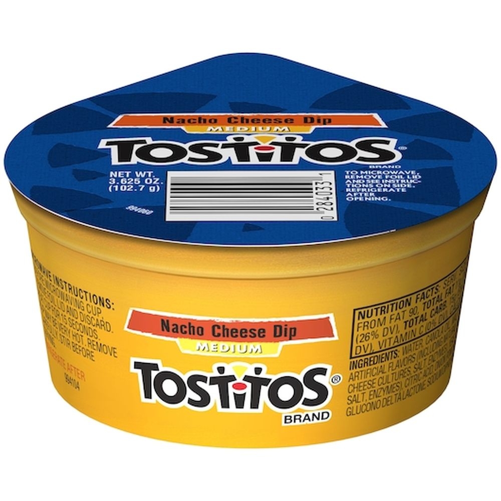 Tostitos Medium Nacho Cheese Dip, 3.63 Ounce Cup -- 30 per case