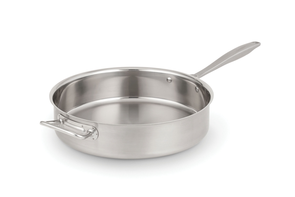 Vollrath Intrigue Stainless Steel Saute Pan, 91/2 Quart Capacity.