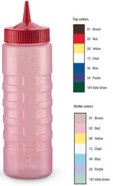 Vollrath Clear With Brown Cap Small Squeeze Dispenser -- 12 Per Case