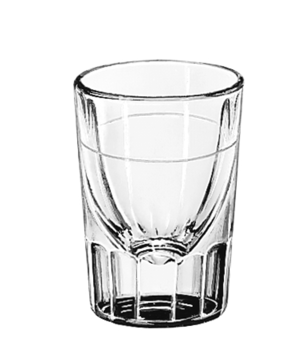 Libbey 5126/s0711 Fluted Lined Whiskey Glass, Line Upto 7/8 Ounce, 2 Ounce, 12 Per Carton -- 4 Carton Per Case