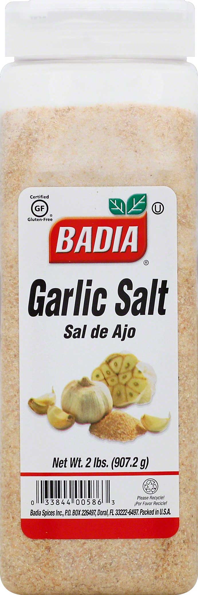 Badia Garlic Salt, 2 Pound Bottle -- 6 per case
