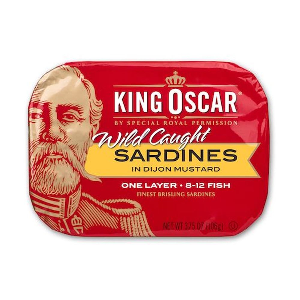 King Oscar Wild Caught Sardines Dijon Mustard, 3.75 Ounce -- 12 per case