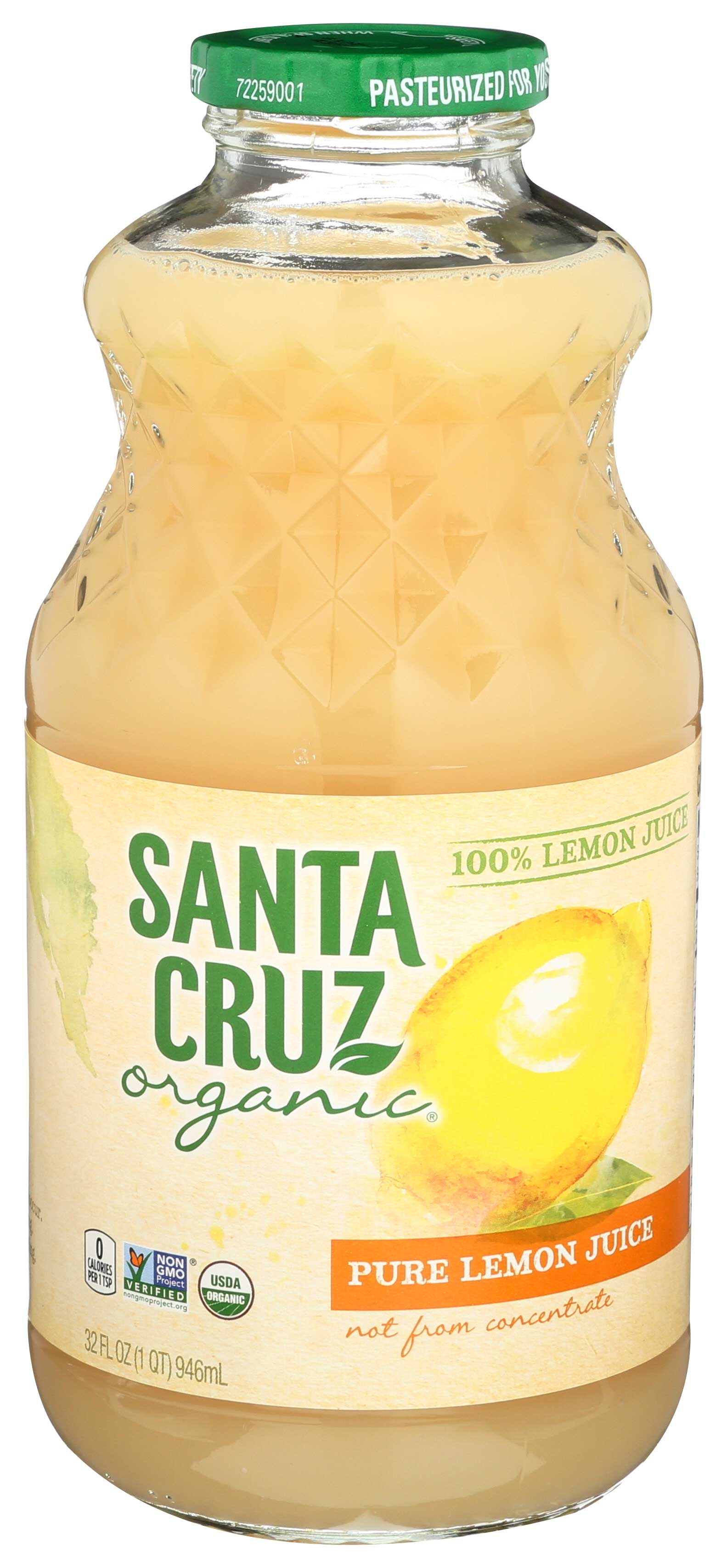 Santa Cruz Organic Pure Lemon Juice, 32 Fluid Ounce -- 6 per case