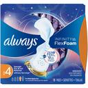 Always Overnight Infinity Pad with Wings, 13 count per pack -- 6 per case