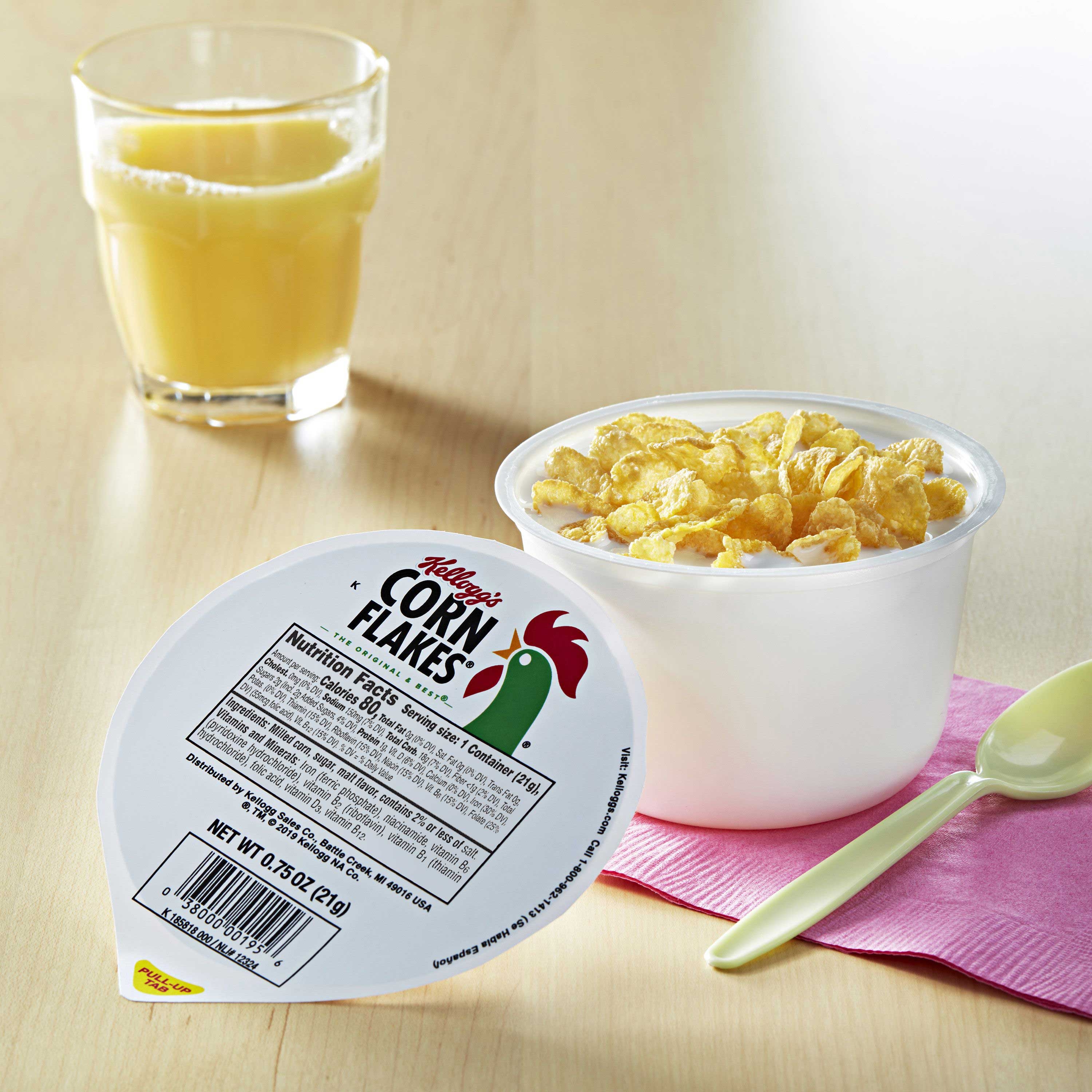 Corn Flakes Single Serve Cereal, 0.75 Ounce -- 96 Per Case