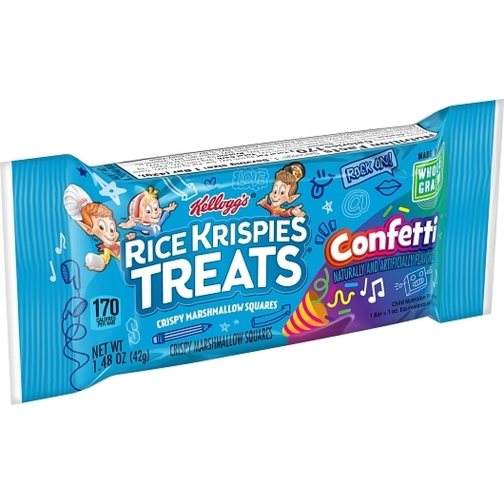 Kelloggs Confetti Rice Krispies Treats Squares, 1.48 Ounce -- 80 per case