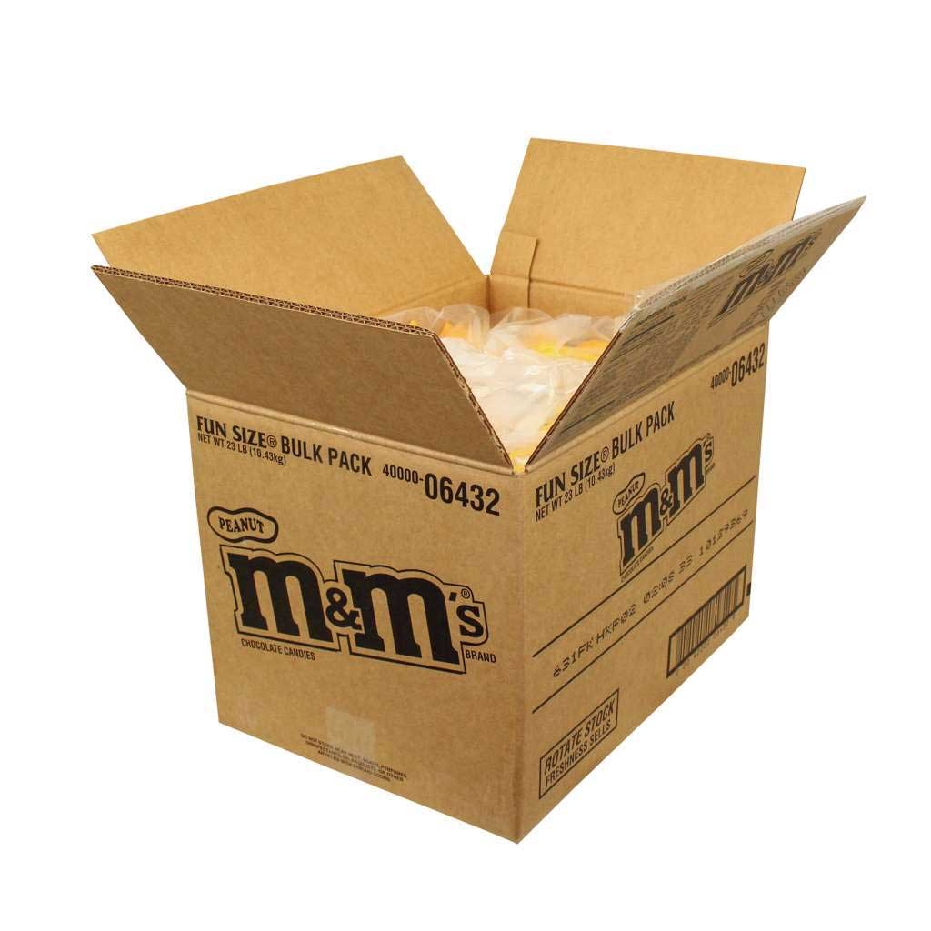 M and Ms Fun Size Peanut Chocolate Candy, 23 Pound.