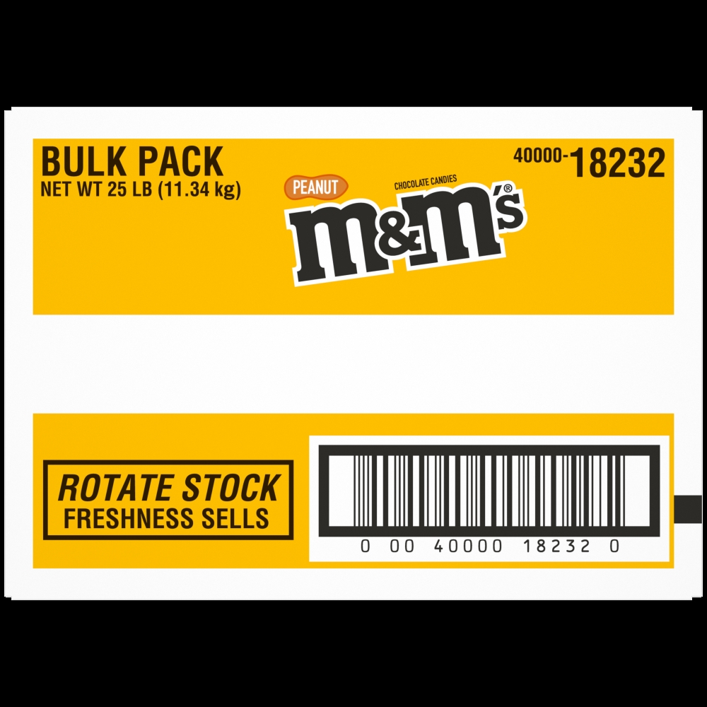 M and Ms Peanut Chocolate Candy, 25 Pound.