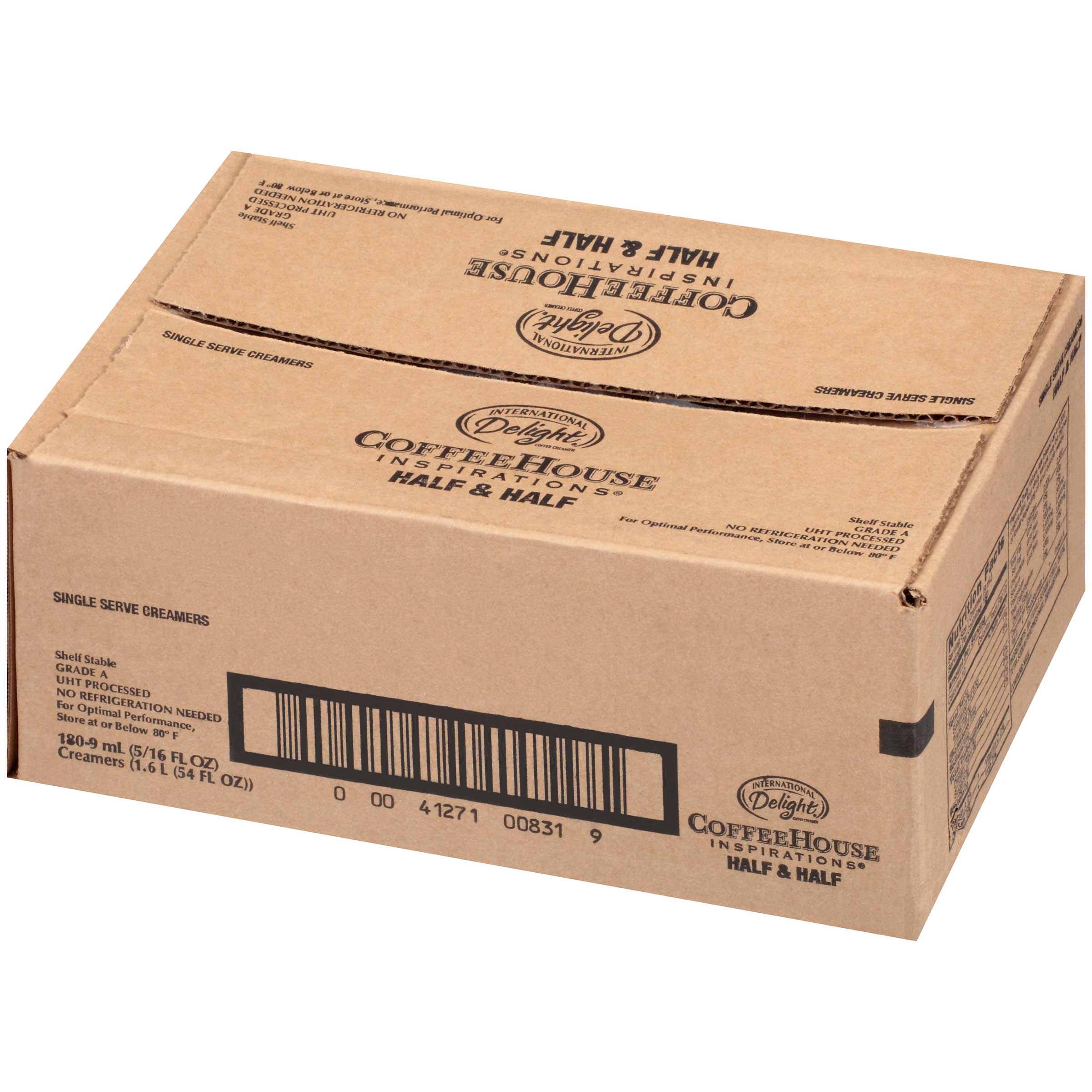 International Delight Coffee House Inspirations Portion Control Half And Half Unflavored Creamer -- 180 Per Case