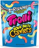 Trolli Sour Brite Crawlers Gummi Candy - Doy Bag, 28.8 Ounce -- 6 per case.