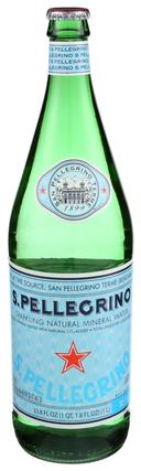 Sparkling Water San Pellegrino, 33.8 ounce each -- 12 per case.