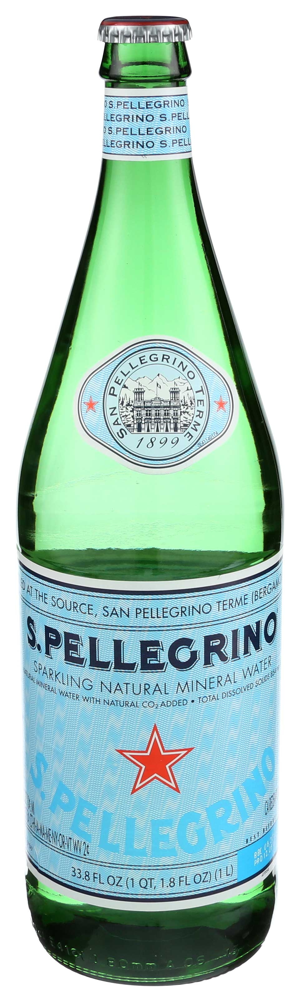 Sparkling Water San Pellegrino, 33.8 ounce each -- 12 per case.