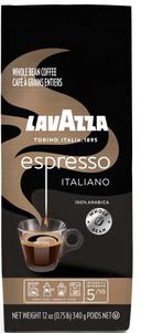 Lavazza Espresso Italian Whole Bean Coffee, 12 Ounce -- 6 per case
