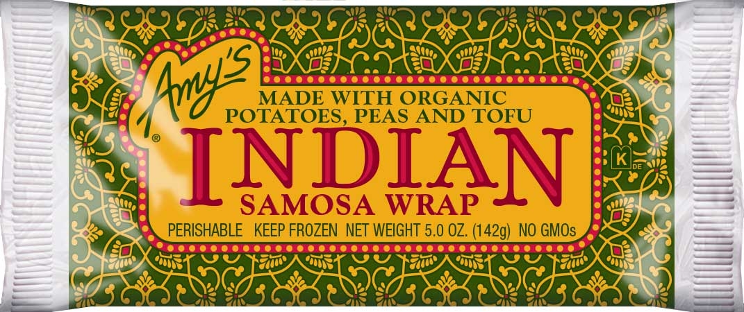 Amys Organic Indian Samosa Wrap, 5 Ounce -- 12 per case