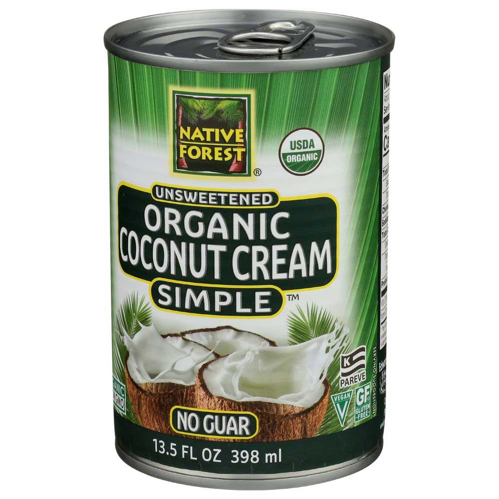 Native Forest Organic Simple No Sugar Unsweetened Coconut Cream, 13.5 Fluid Ounce -- 12 Per Case