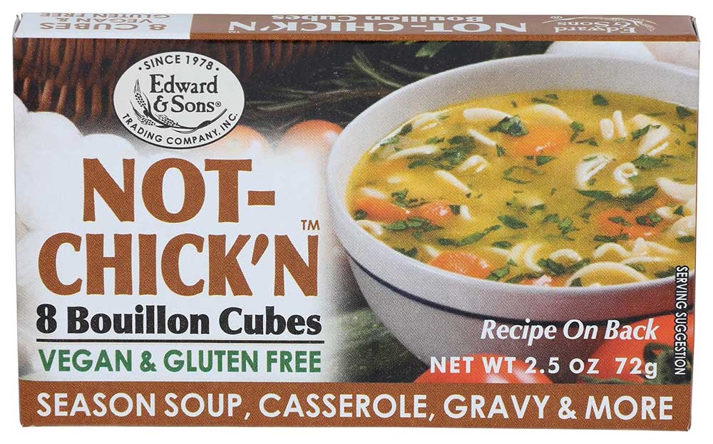 Edward & Sons Natural Not-chicken Bouillon Cube, 2.5 Ounce -- 12 Per Case