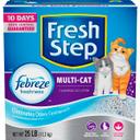 Fresh Step Multi Cat Scented Scoopable Cat Litter, 25 Pound.