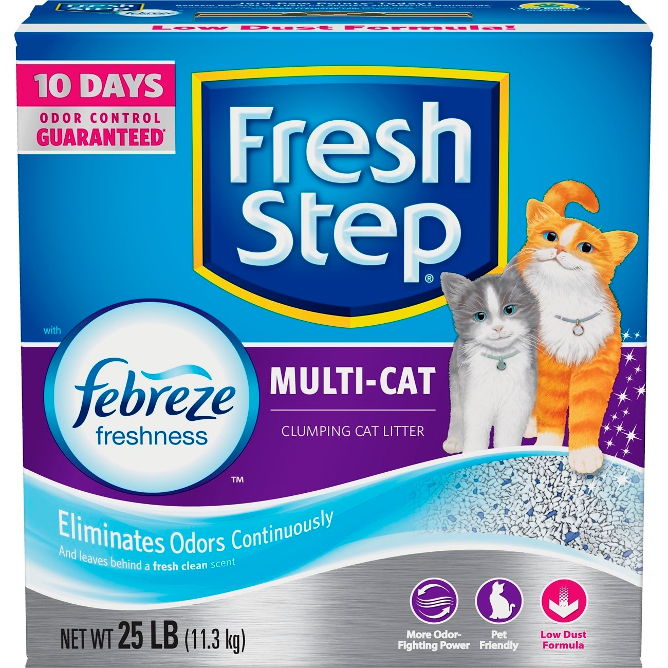 Fresh Step Multi Cat Scented Scoopable Cat Litter, 25 Pound