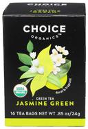 Choice Organic Teas Jasmine Green Tea - 16 bags per pack -- 6 packs per case.